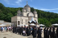 Binecuvântare pentru pelerini la Mănăstirea Izbuc de praznicul Schimbării la Față a Domnului