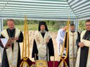 Binecuvântarea începutului celui bun pentru noua biserică  din satul bihorean Bucium