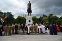 Ceremonia de sfințire a statuii ecvestre a Voievodului Mihai Viteazul din fața Catedralei Episcopale „Învierea Domnului” din Oradea