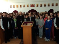 Hram la Liceul Ortodox „Episcop Roman Ciorogariu” din Oradea