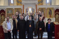 Membri ai corului Pro Musica din Giula, Ungaria, în vizită în Episcopia Oradiei