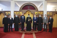 Membrii Consiliului Eparhial al Episcopiei Oradiei  reuniți în ședință de lucru