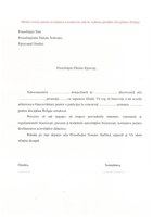 Model cerere binecuvantare predare Religie