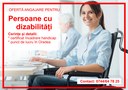 Ofertă de loc de muncă pentru persoane cu dizabilități