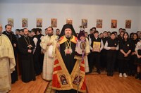 Sfinții Trei Ierarhi cinstiți la Liceul Ortodox  „Episcop Roman Ciorogariu” din Oradea