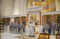 Slujire arhierească de sărbătoarea Soborului Preasfintei Născătoare de Dumnezeu  la Catedrala Episcopală din Oradea